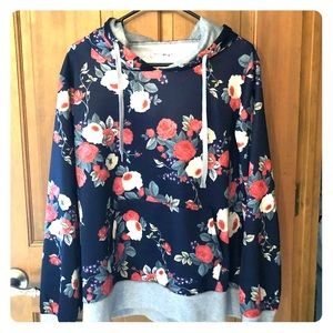 Lightweight floral sweatshirt